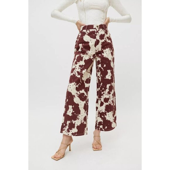 BDG Denim - BDG Urban Outfitters High & Wide Jean Cow Print